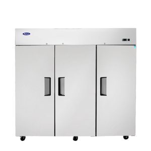 MBF8003GR — 78"-Wide Top Mount Solid 3-Door S/S Reach-in Freezer